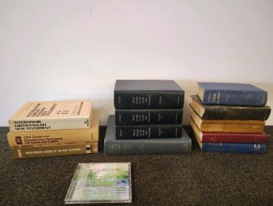 Lot of 13 Christian Theological Books, Greek-English New Testaments, Lexicons, Handbooks & CD