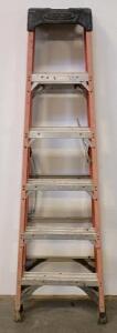 Werner 6 ft Fiberglass Step Ladder, 300 lb Capacity, Type IA