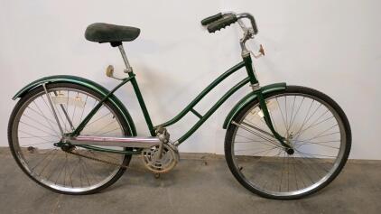 Huffy Galaxy Flyer Ladies Cruiser Bicycle, 26" Wheels, Single Speed, Coaster Brake, Green