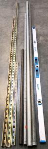 3 Sticks of Slotted Steel Strut & 4 Steel Conduit, Various Sizes & Empire 80" Level