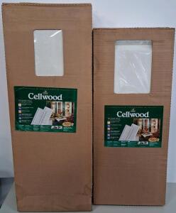 Cellwood 15"x35" & 15"x39" Raised Panel White Vinyl Exterior Shutter Pairs - 5 Pairs