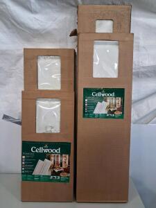Cellwood Exterior Vinyl Raised Panel Shutters, between 15"x31" and 15"x55", White, Lot of 5 Pairs