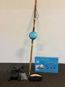 Waist Relax Mate Multi-Level Back Stretcher, 3 Adjustable Levels, Blue/Black, New in Box fishing, go sunglasses and drone