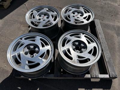 Chevrolet Corvette C4 17x9.5" Sawblade Alloy Wheels, Set of 4, OEM, 1991&ndash;1996