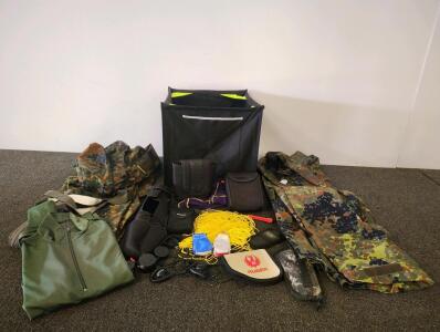 German Flecktarn Military Clothing & Tactical Gear Lot with Ruger & Nikon Accessories
