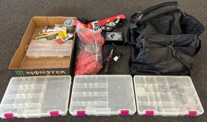 Leather Duffel Bag, Plano Tackle Box, Stren Line, Novelty Belts, Craft Parts, Security Tags, Iron