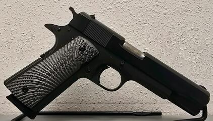 Rock Island Armory M1911A1-FS .45 ACP, 5" Barrel, Parkerized, G10 Grips, SN: RIA2216904