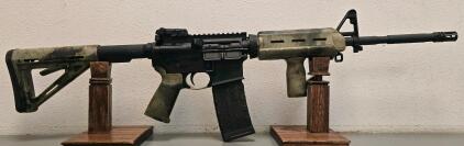 Diamondback DB-15 AR-15 Rifle, 5.56/.223 Multi-Cal, 16" Barrel, Magpul Camo Furniture, Flip-Up Sights