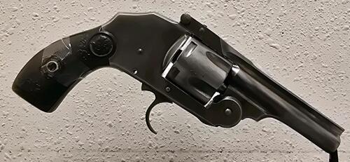 Iver Johnson Safety Automatic Top-Break Revolver, Owl Head Grip, Fitchburg, Mass.