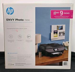 HP ENVY Photo 7858 All-In-One Inkjet Printer, 4800&times;1200 dpi, Wi-Fi, 2.7&rdquo; Touchscreen, ADF, SD/USB