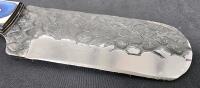 Custom Hammered High Carbon Steel Knife, Dyed Burl/Resin Handle, Leather Sheath, Mosaic Pin - 2