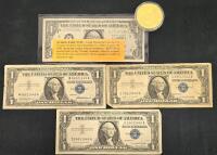 Historic U.S. $1 Silver Certificates Lot & Scarce Joseph W. Barr Note + July 13, 2024 Coin