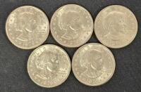 1979 Susan B. Anthony Dollar Coins Lot of 5, U.S. One Dollar,