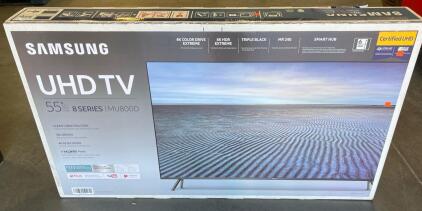 Samsung MU8000 55" 4K UHD LED Smart TV with HDR10, Tizen OS, and Motion Rate 240, Factory Sealed