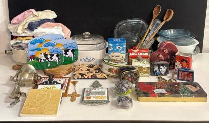 Vintage CorningWare Blue Cornflower Casserole, Elvis Tins, Decorative Kitchenware & More