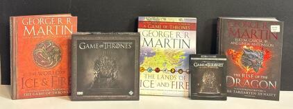 Game Of Thrones Collector's Set: Card Game 2nd Ed, 2 Hardcover Books, 1 Book Of Maps And Blu-ray 4K UHD Season 1