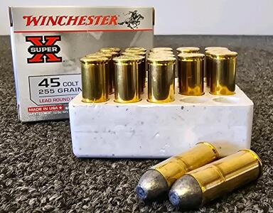 Winchester Super X .45 Colt 255gr LRN Ammunition, 20 Rounds, Brass Case