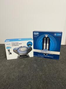Oral-B Advanced Clean Rechargeable Toothbrush Set & Philips Norelco Shaver 6500