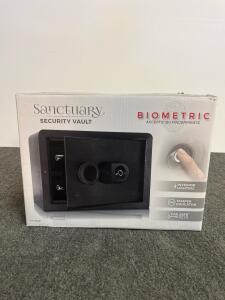 Sanctuary SA-IHS2B Biometric Security Vault with Backup Keys and Interior Lighting, factory sealed