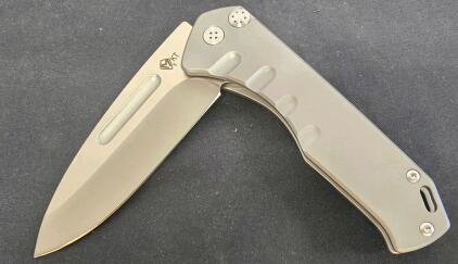 Medford Folding Pocket Knife, D2 Blade, Titanium Frame Lock, Flipper, 8.0" OAL