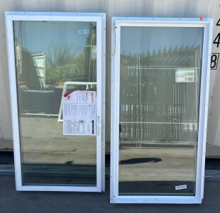 Milgard V250 Style Line 47.5"x23.5" White Vinyl Picture Window, Dual Pane Tempered Glass, Argon