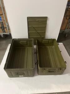 AAS Tridal Industries Military Metal Storage/Transit Case, Olive Drab, 32"x20"x16"