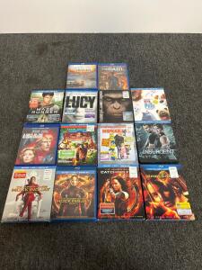14-Movie Blu-ray/DVD Lot: The Hunger Games, Maze Runner, Jumanji, Rise of Planet Apes, Despicable Me