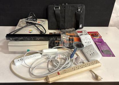 Bulk Lot &ndash; HP ScanJet 5p Scanner, Power Strips, Duracell Batteries, Office Accessories