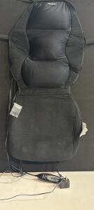 HoMedics Electric Massage Seat Cushion with Multiple Programs and Wired Remote Control. Tested and turns on.