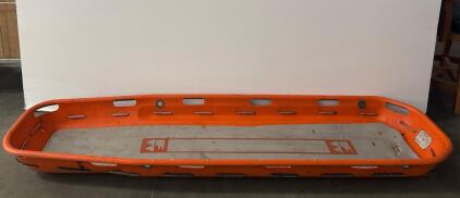 Junkin Model 71 Series Basket Stretcher, 600 lb Capacity, 84"x24", Orange, High-Density Polyethylene