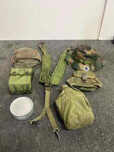 US Army ALICE Combat Field Gear Set with First Aid Kit, Canteen, Boonie Hat, Cold Weather Cap, NSNs