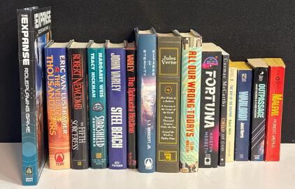 15 Sci-fi & Fantasy Books Lot: The Expanse RPG, Jules Verne, Varley, Merle, More