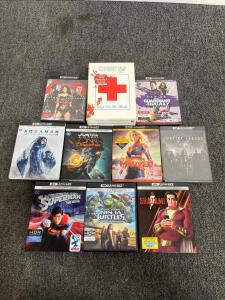 10-Movie 4K UHD Blu-ray Lot: Batman v Superman, Captain Marvel, Justice League, Sleepaway Camp Set