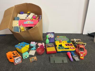 Vintage 1980s&ndash;2000s Toys & Electronics Lot: Radio Shack RC, GE Kid Corder, Playskool, LeapFrog