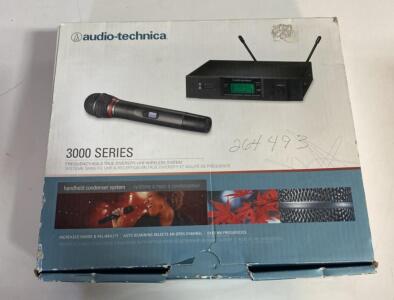 Audio-Technica 3000 Series Wireless Microphone System with Handheld & Bodypack Transmitters- New in Box