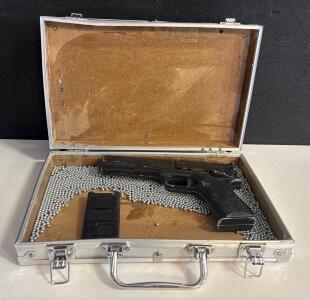 Marksman Model 1010 Repeater BB Air Pistol, .177 Caliber, Spring-Piston, Includes Case and Accessories