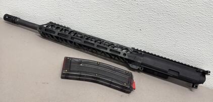 AR-15 5.56 Upper Receiver w/ Timber Creek M-LOK Handguard, .22LR Conversion, Black Dog Magazine