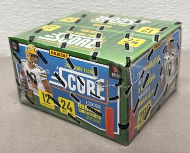 2025 Panini Score NFL Football Hobby Box - 24 Packs, 288 Cards, 7 Parallels, Jordan Love Cover