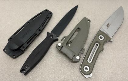 Kershaw Secret Agent 4007 Dagger 4.4" Black Blade & SOG Provider FX 3.7" Fixed Blade Knives