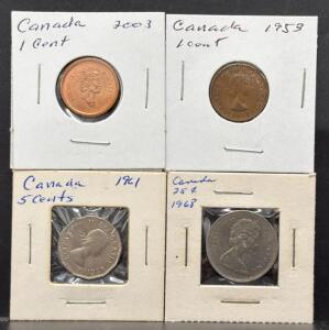 World Coin Collection &ndash; Canada, Hungary, Ancient China, Great Britain, India, Malaya, Norway, Netherlands