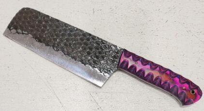 (1) Fixed Blade Cold Steel Utility Chefs Knife With Wood Handle