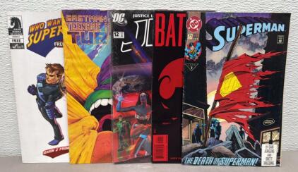 DC & Indie Key Comic Lot: Superman #75, Batman 10&cent;, TMNT #22, JLA #12, Superhero FCBD