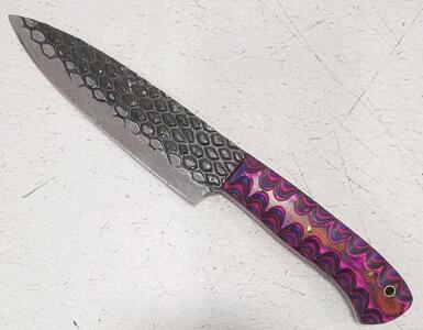 (1) Fixed Blade Cold Steel Utility Kitchen Knife With Wood Handle