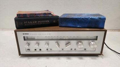 (1) Yamaha CR-420 Natural Sound Stereo Receiver (Works) (3) Harry Potter Books including Harry Potter And The Sorcerer Stone