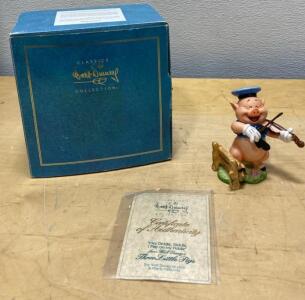 WDCC Fiddler Pig "Hey Diddle, Diddle, I Play on My Fiddle" Figurine with Box & COA