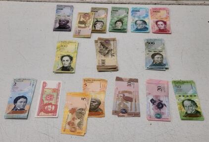 Assorted Venezuelan & Cuban Money