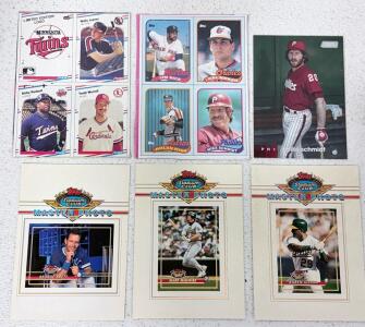 Topps & Fleer MLB Cards Lot&mdash;HOFers Ryan, Ripken, Puckett, Schmidt, Master Photos, 1980s-90s