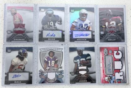 2007 Bowman Sterling & Topps Triple Threads NFL Rookie Auto/Jersey Card Lot: Hester, Rice, Davis, Jones & More