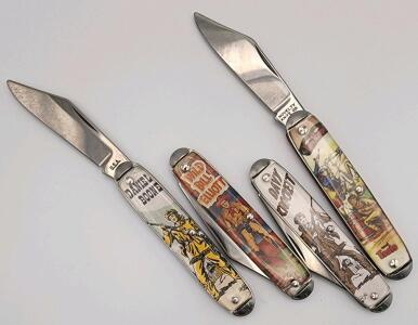 (4) 1990s Novelty Knife Co. Pocket Knives
