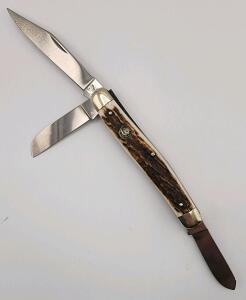 (1) Bertram Cutlery Stag Handle Pocket Knife